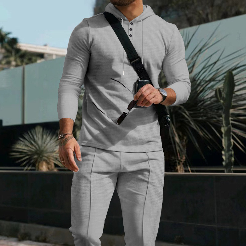 Men’s Solid Color Breathable Activewear Set