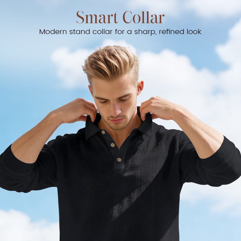 Men's Linen Blend 2-Piece Casual Set