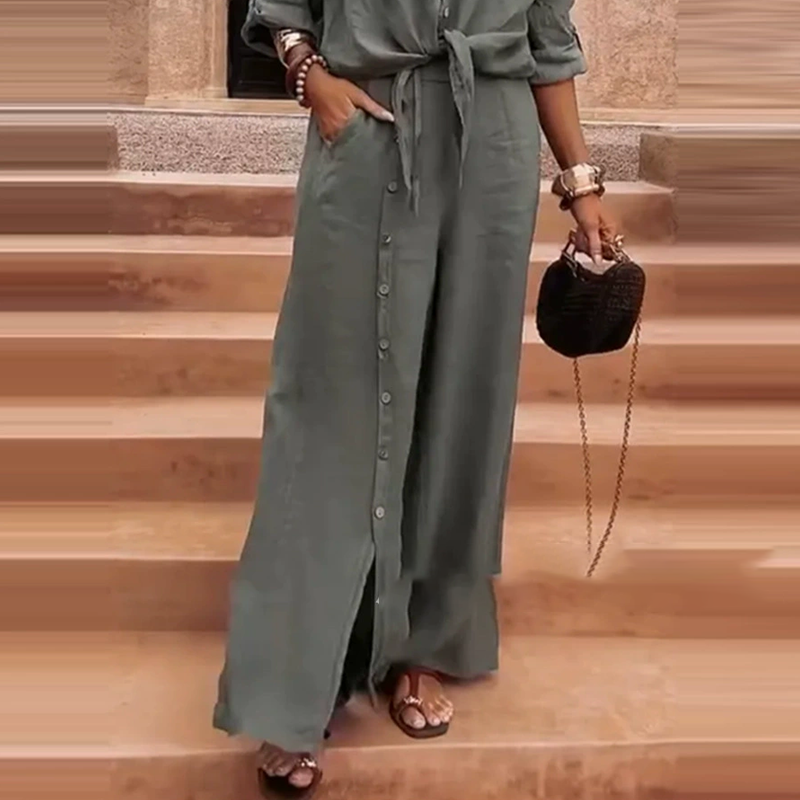 ⏳Time-Limited Special⏰Women's Elegant Solid Color 2-Piece Set