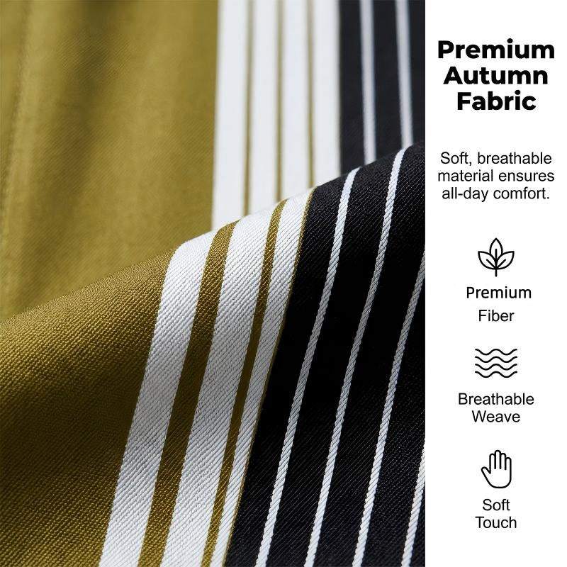 👔 Men's Striped Shirt & Pants 2-Piece Set✨ Effortless Style✨