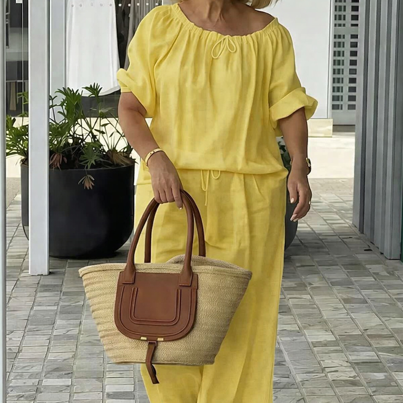 ⏳Time-Limited Special⏰Women's Drawstring Top & Pants 2-Piece Set – Relaxed Fit, Comfortable & Perfect for Lounging or Everyday Style 🌸