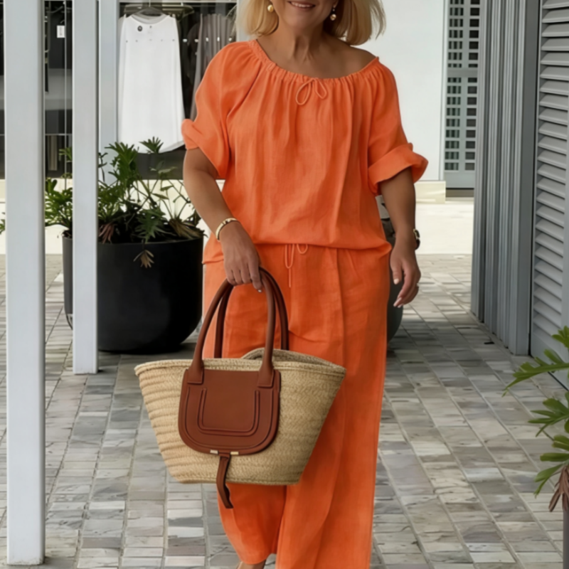 ⏳Time-Limited Special⏰Women's Drawstring Top & Pants 2-Piece Set – Relaxed Fit, Comfortable & Perfect for Lounging or Everyday Style 🌸