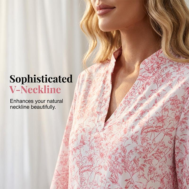 🌸Spring Sale 50%OFF🌸Women's Floral Print V-Neck Tiered Dress
