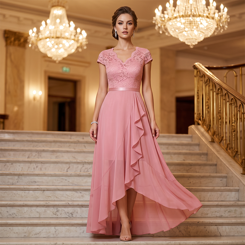 Elegant Lace Evening Dress