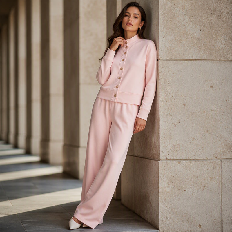 🌸Hot Sale 50% OFF💖Women's Button-Down Cardigan & Wide-Leg Pants Set