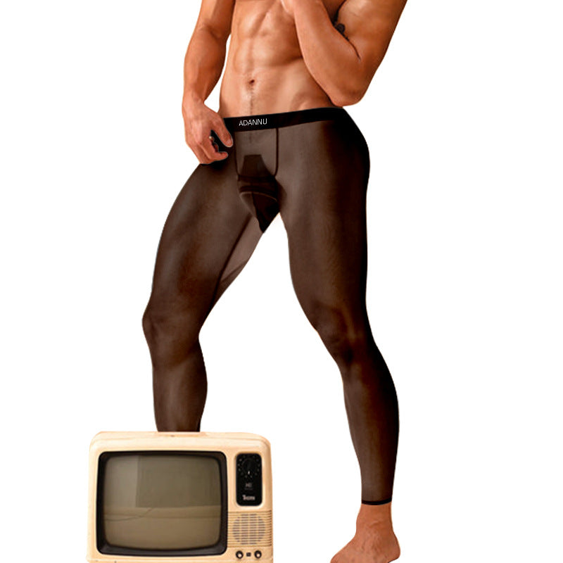 💯Spring Specials🎉 Men's Sexy Ultra-thin Sports Bottom Stockings Pants