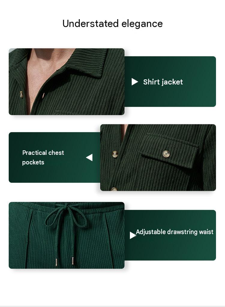 🏃‍♀️ It's selling out fast – don't hesitate! 🔥 Men's Waffle Button-Down Jacket and Pants Set